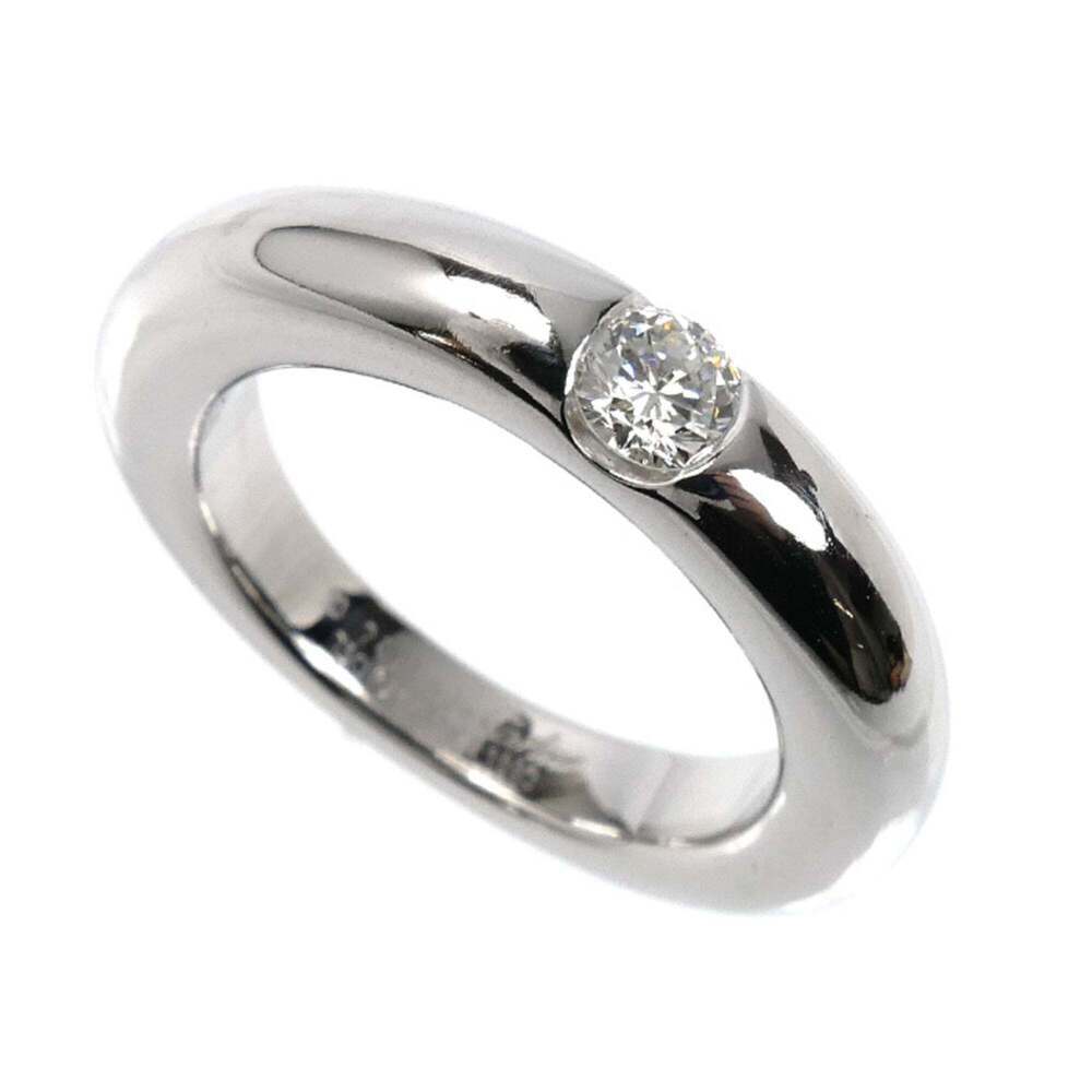 CARTIER 18k Silver Diamond Ellipse Ring